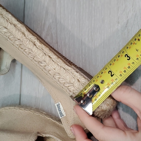 Anthropologie Soludos Womens Canvas Espadrille Loafer Slip on shoes sz 8.5 - Picture 11 of 12